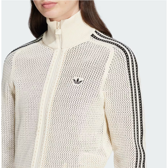 adidas Originals Women's Premium Crochet Track Jacket & Shorts - Size Large - Picture 2 of 9